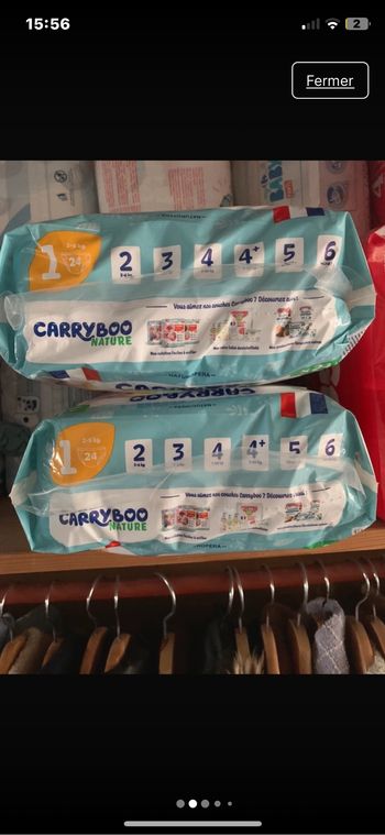 Couches taille 1 carryboo nature
