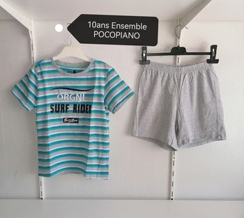 Ensemble Tee-shirt et son short 10ans Surf