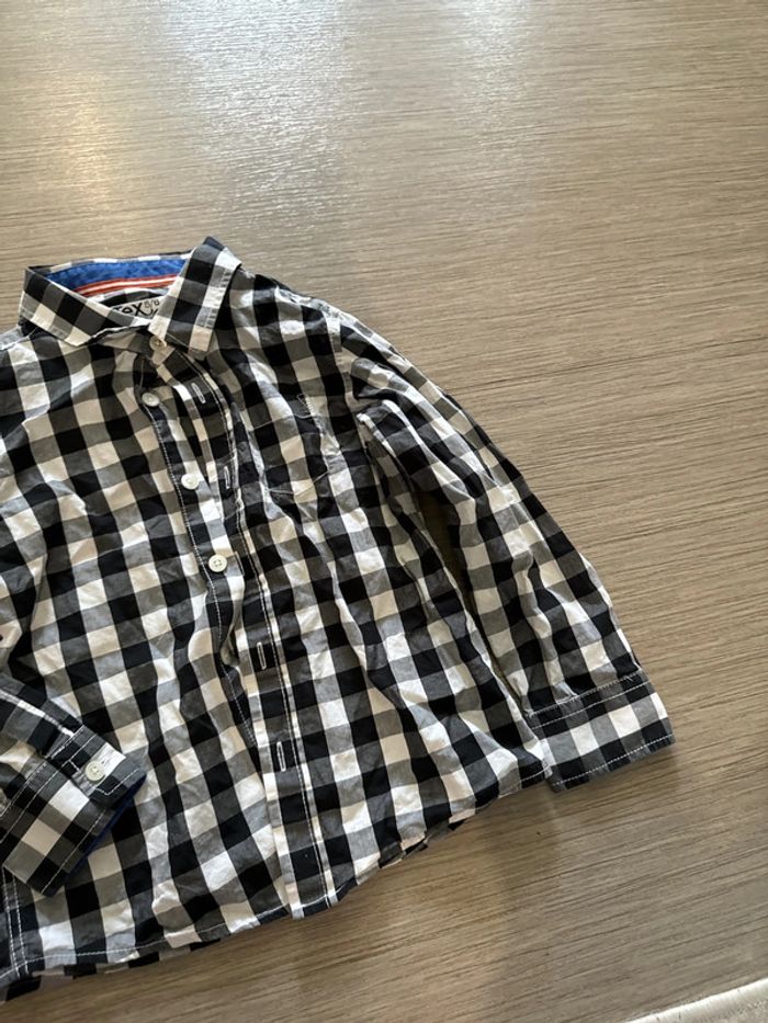 Chemise à carreau noir et blanc 5/6 ans - photo numéro 3