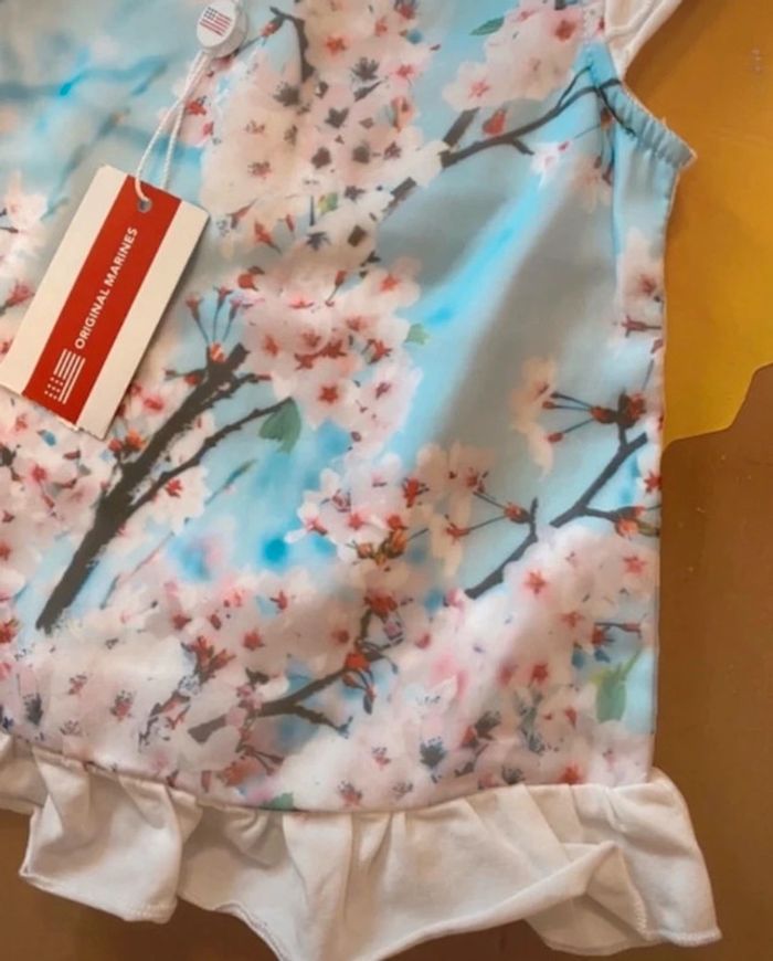 Robe original Marines 3 6 mois fleurs 🌺 de cerisier neuve - photo numéro 3