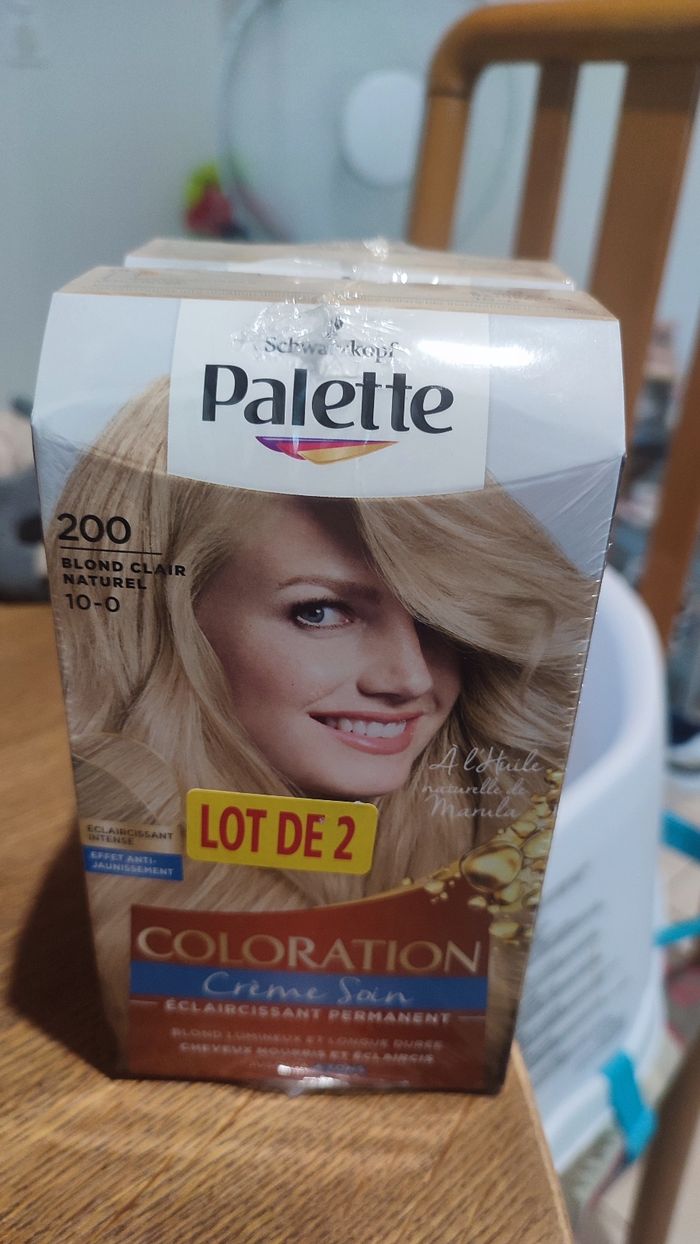 Lot de deux coloration blond