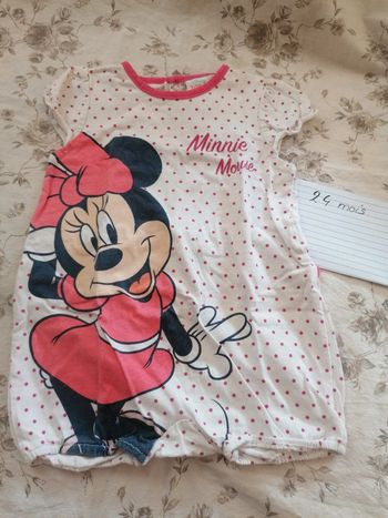 Barboteuse Minnie 24mois Disney
