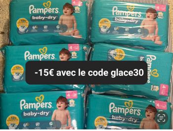 Six pack de couches Pampers taille 4 normal