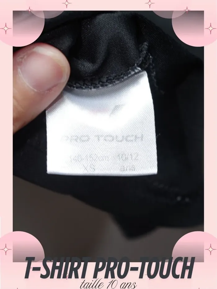 Tee-shirt de sport Pro Touch noir respirant - Taille 10 ans - photo numéro 4