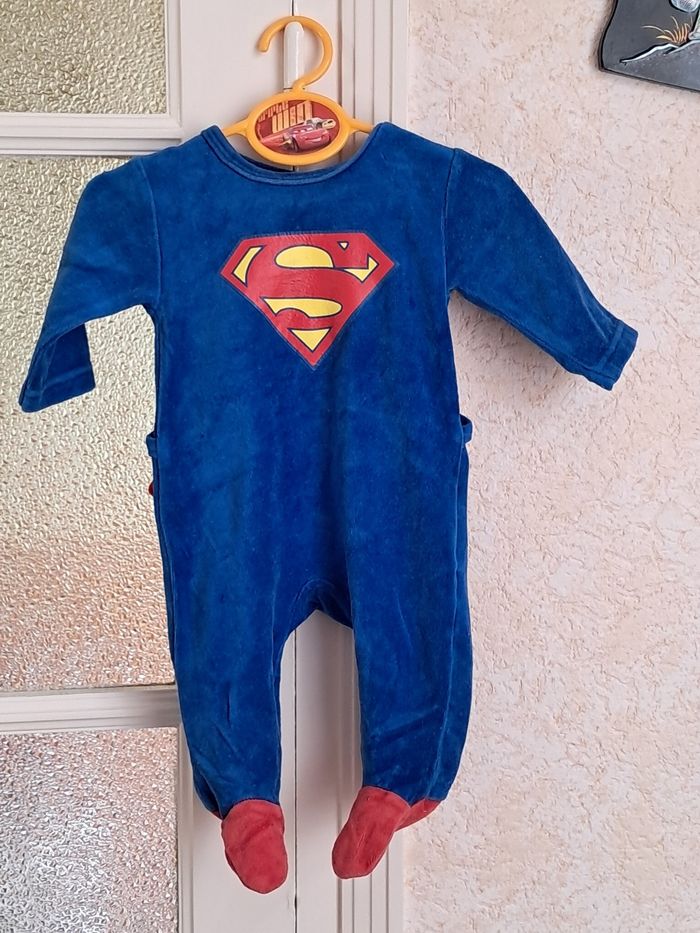 Pyjama velours superman 3 mois