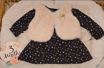 Robe et Gilet court In extenso 3 mois 62cm