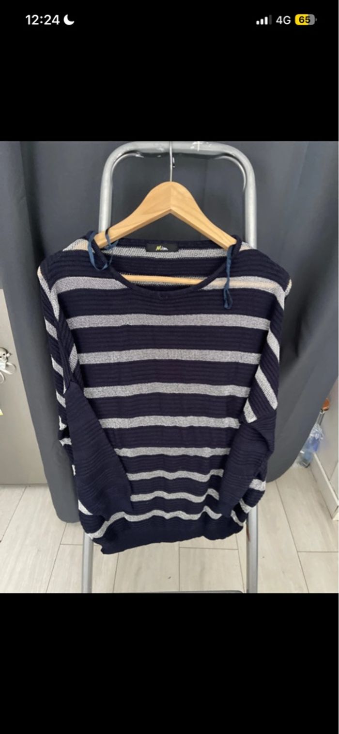 Pull fin manches 3/4