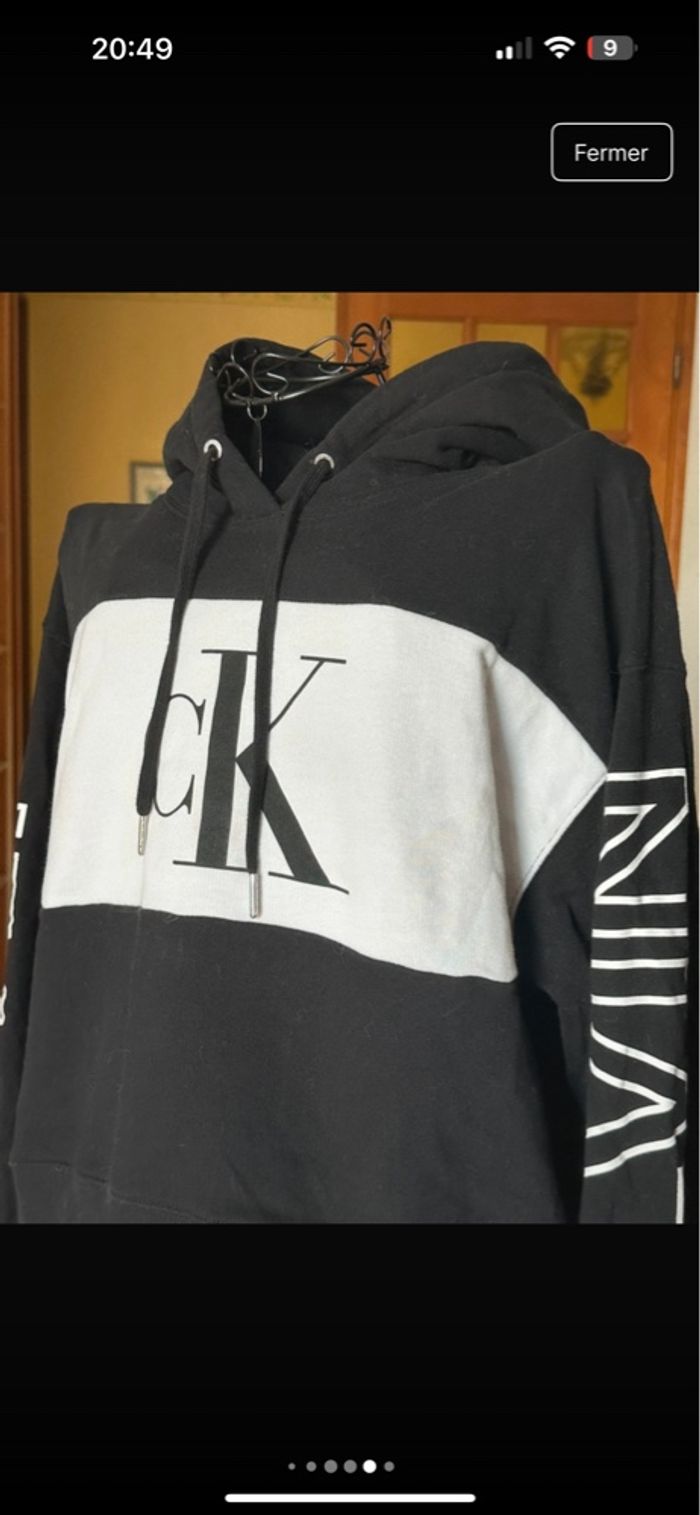 Sweat Calvin Klein noir et blanc femme - photo numéro 7