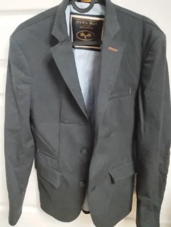 Veste de costume bleu gris Zara 36