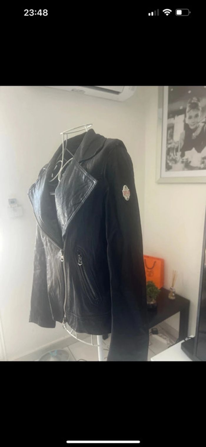 Perfecto replay taille M en cuir véritable - photo numéro 2