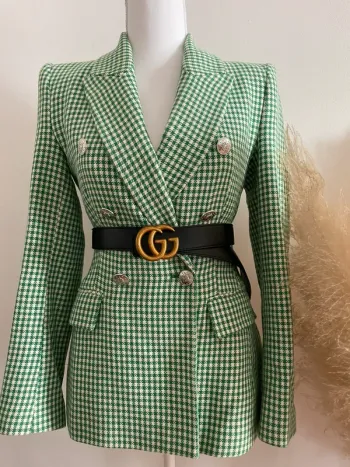 Zara veste blazer tailleur vichy à boutonnage croisé taille XS
