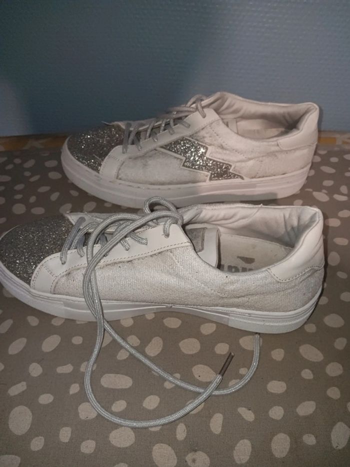 Chaussures blanche  argenté - photo numéro 4