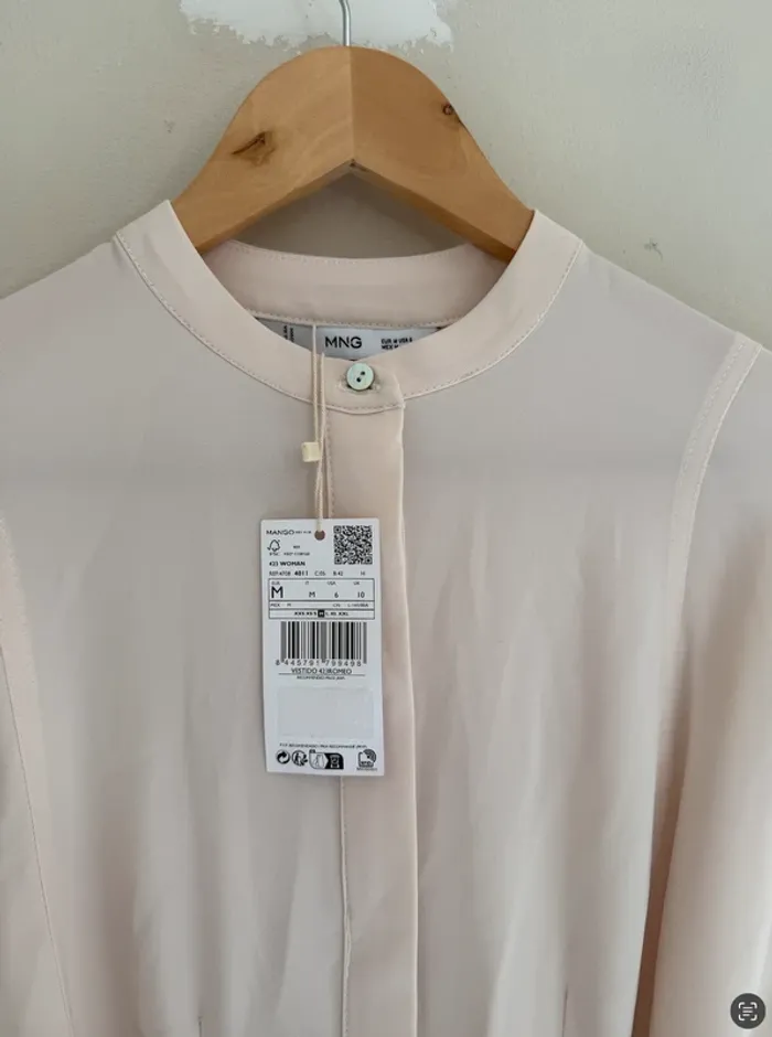 Robe chemisier Mango beige - photo numéro 3