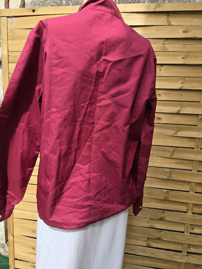 Chemisier col lavallière 🍒fabriqué en France Vintage🍒taille convient à un 42 - photo numéro 5