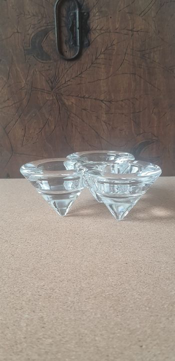Porte bougie triple en crystal "Partylite"