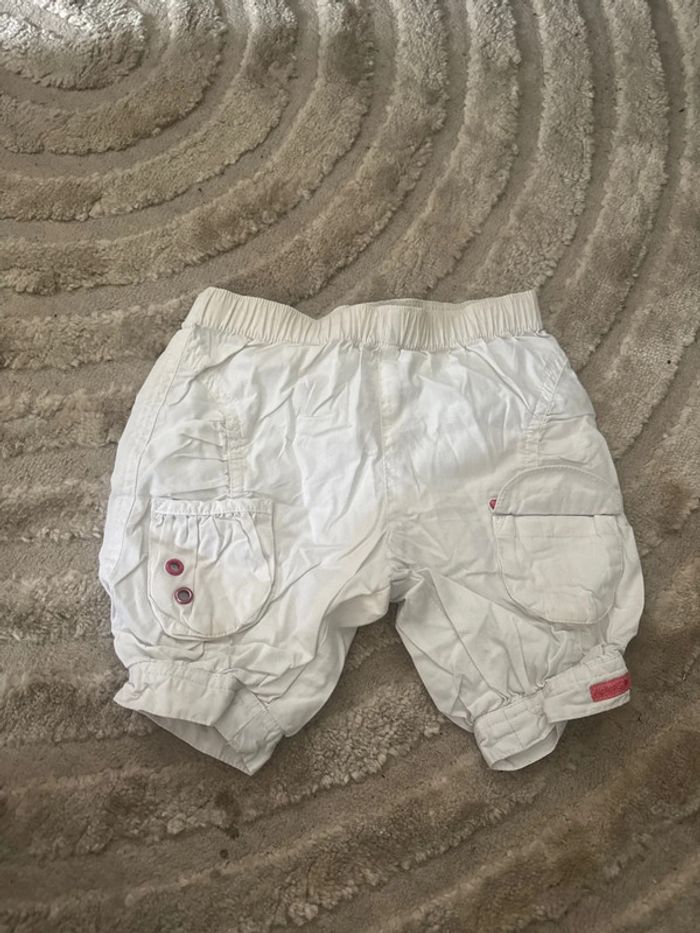 Short blanc bébé fille - Alphabet Création - 6 mois