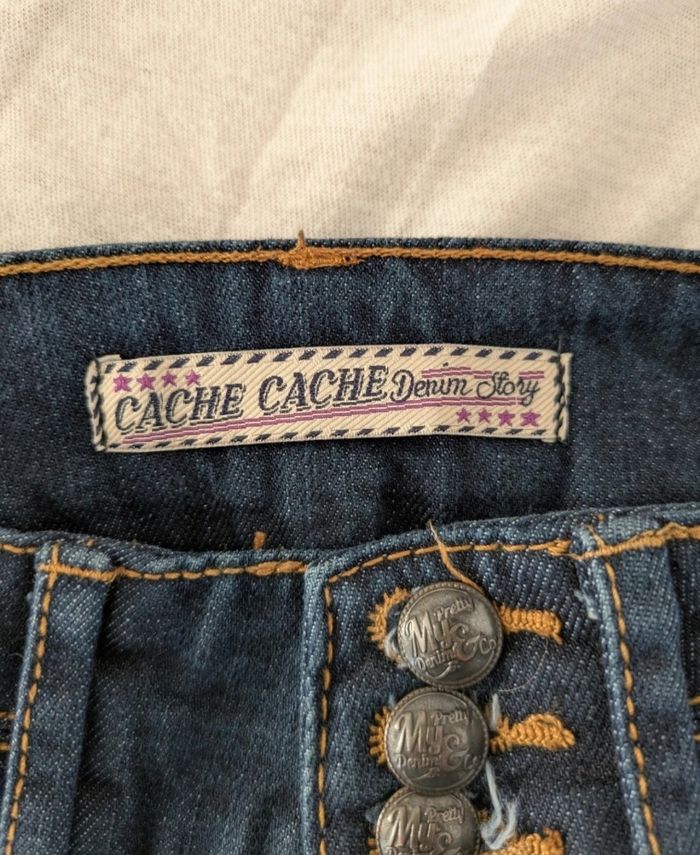 Jean Cache Cache - Taille 36 - Bleu Brut - Braguette 3 Boutons - photo numéro 3