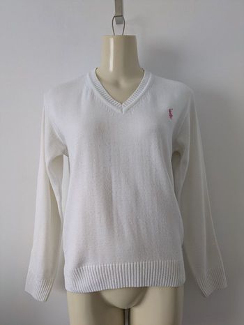 Pull blanc R Lauren - taille M