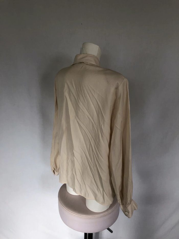 Chemise vintage crème à guipures 48 Damart très bon état - photo numéro 4