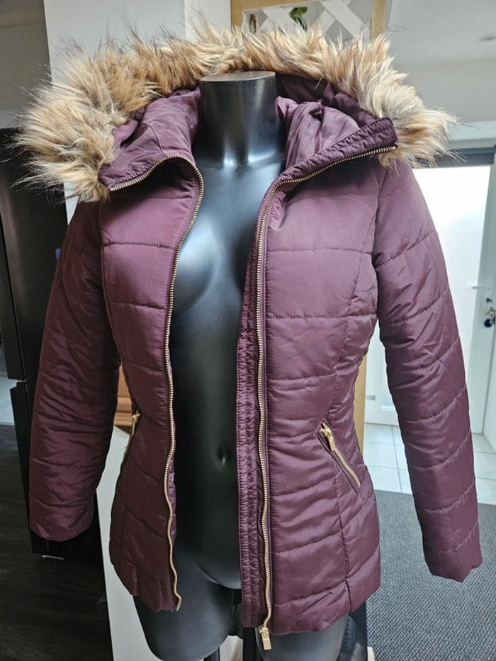 H&M doudoune prune taille 34 - photo numéro 9