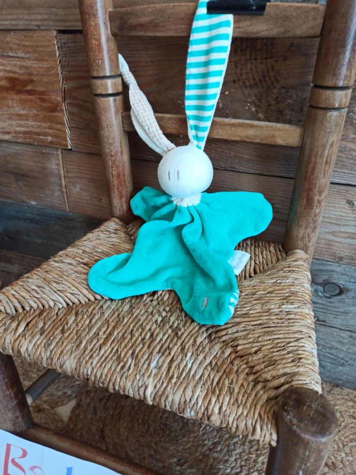 Doudou lapin vert keptin-jr tbe - photo numéro 2