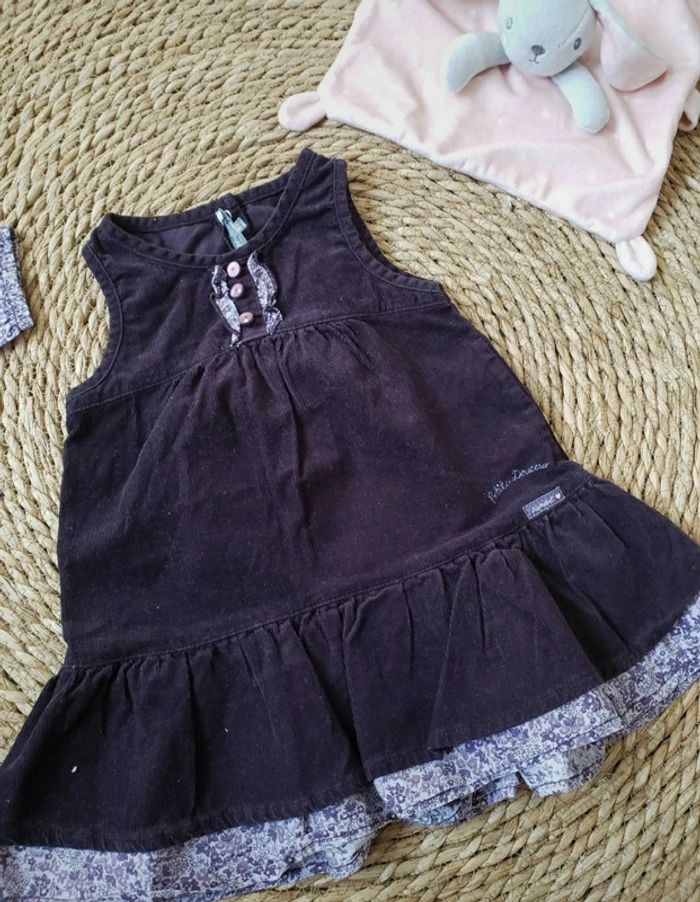 Robe velours +chemisier 12mois - photo numéro 5