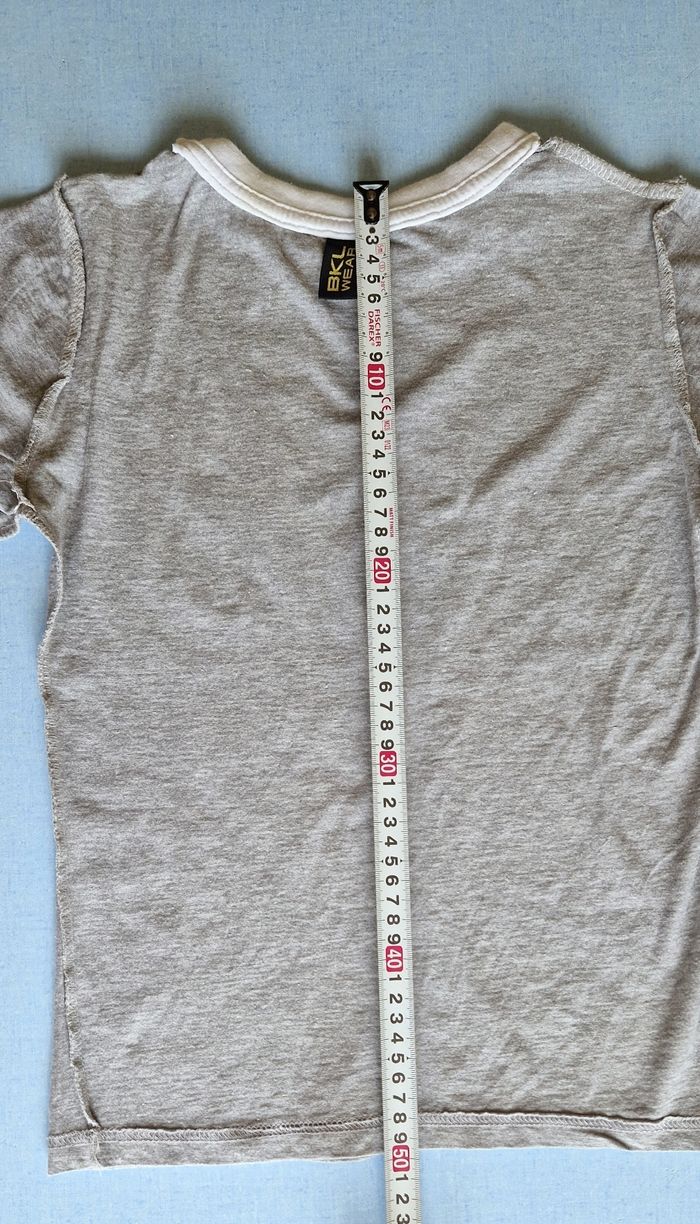 T-shirt garçon 12 ans gris et blanc - photo numéro 4