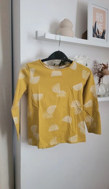 Haut manches longues jaune moutarde h&m 4 ans neuf