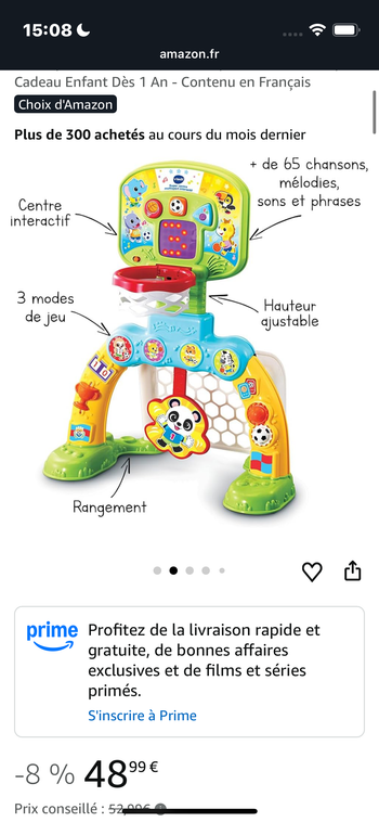Centre multisport interactif vtech sans balle