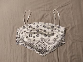 Top bandeau FB sister blanc et noir 