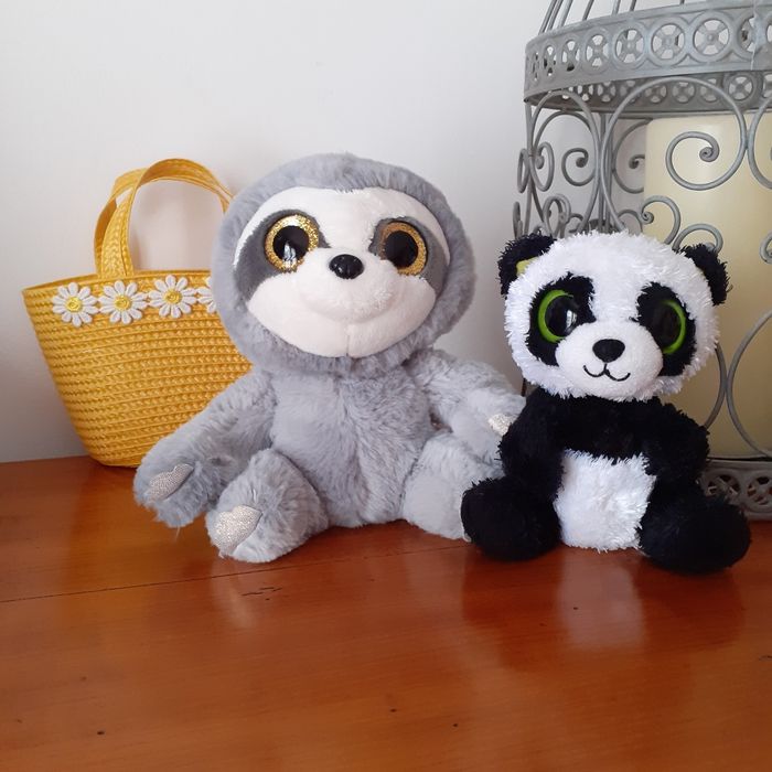 Doudou-peluche Paresseux +Bébé Panda - photo numéro 2
