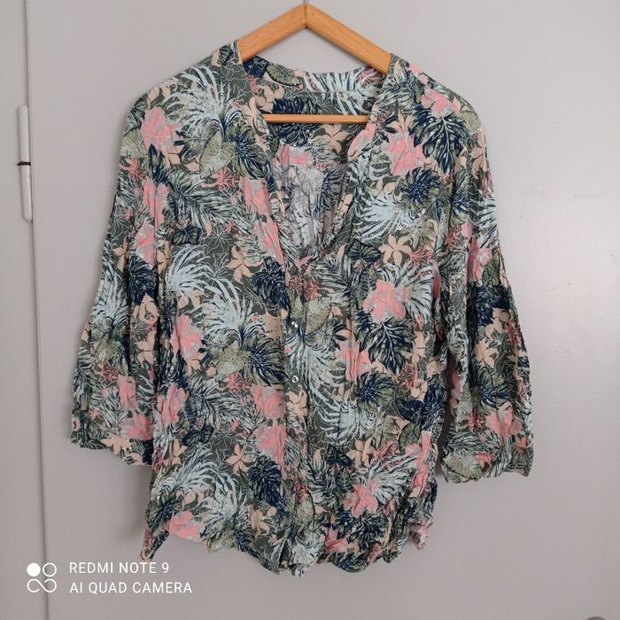 Chemise motifs feuilles t38/40 - photo numéro 6