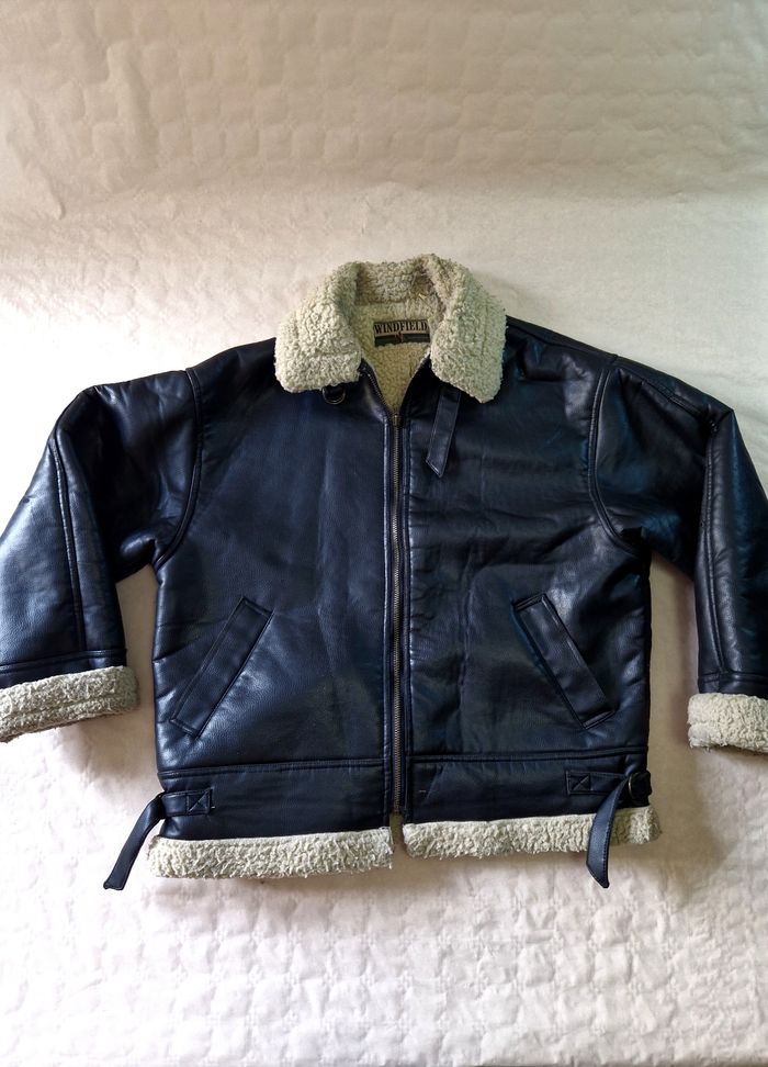 Blouson , homme  , Aviateur  , vintage , Windfield  , taille XL ,  cuir synthétique