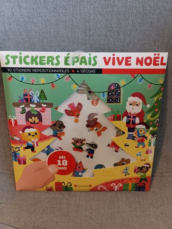 Stickers épais vive noël neuf