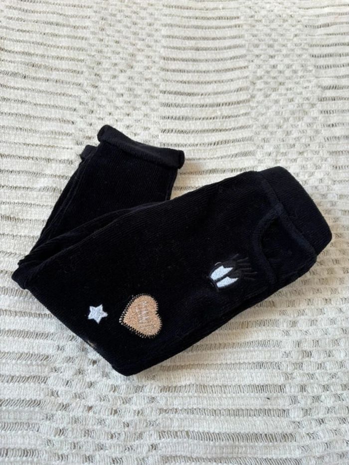 Legging fille en velours noir Disney 18 mois - photo numéro 5