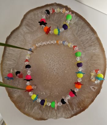 Parure Bijoux Petite Fille 4 Pieces Perles Fleurs Multicolore Flashy