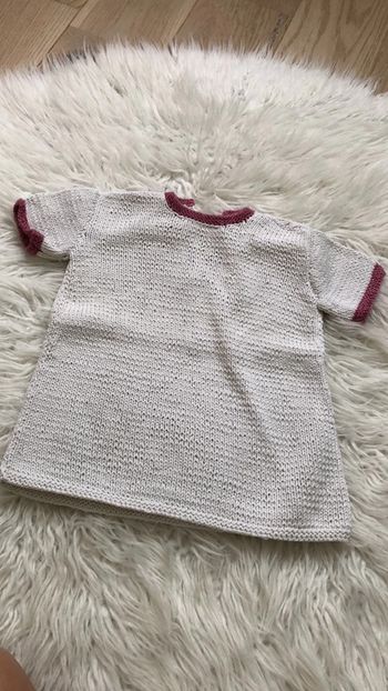 Robe blanche et rose