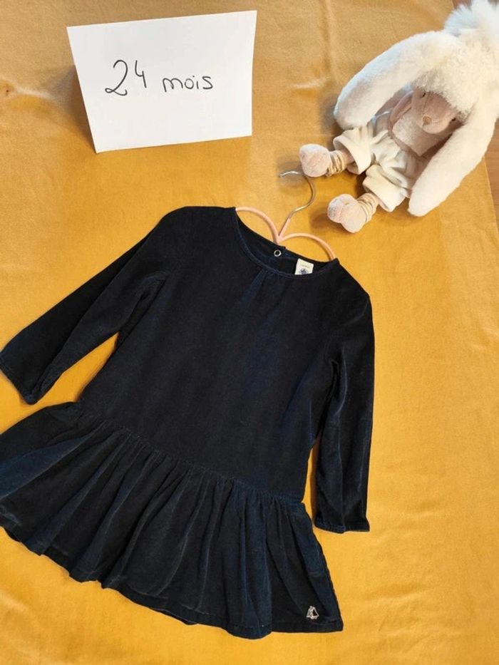 Robe velours légèrement côtelé 24 mois