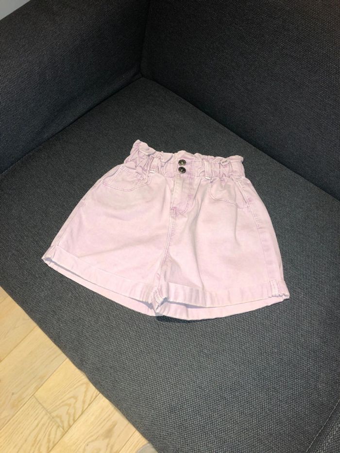 Short plissé en haut mauve fille