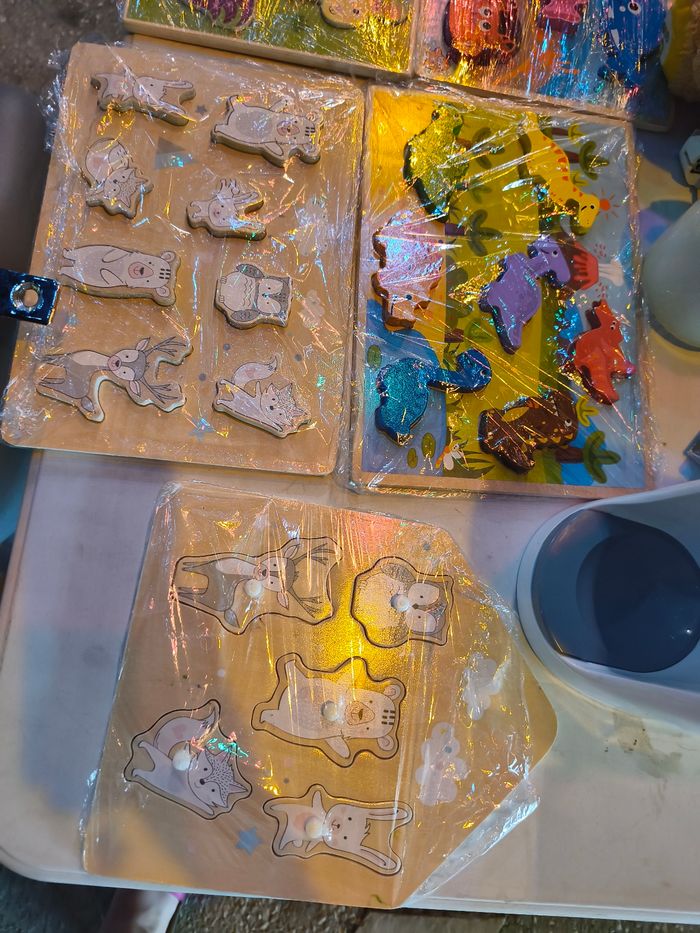 Lot puzzle bois