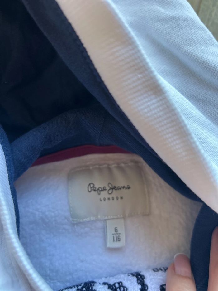 Sweat shirt à capuche pepe jeans 6 ans - photo numéro 3