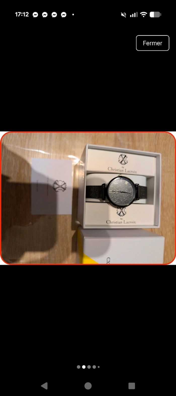 Montre CXL by Christian Lacroix - Neuve - Noir Pailleté - photo numéro 2