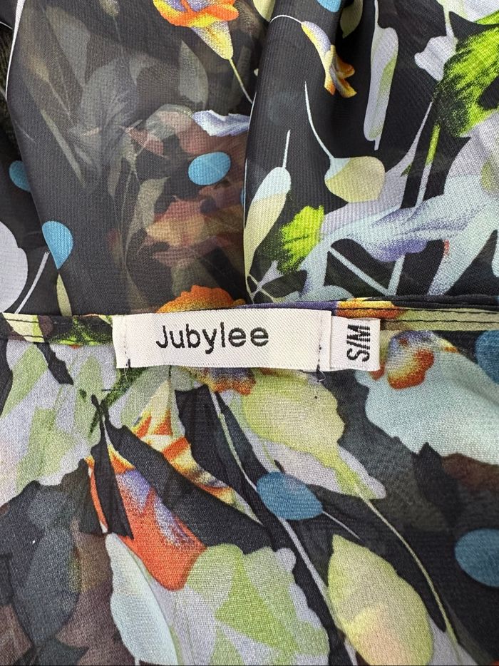 Chemisier à fleurs multicolore transparent Jubylee T36/38 S/M - photo numéro 7