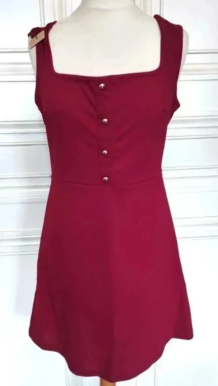 Robe Preppy Souple Boutons Doré TS/M - photo numéro 1