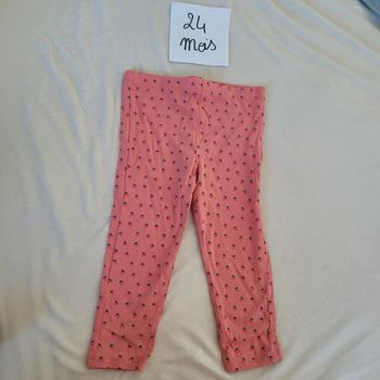 Legging fraise 24 mois
