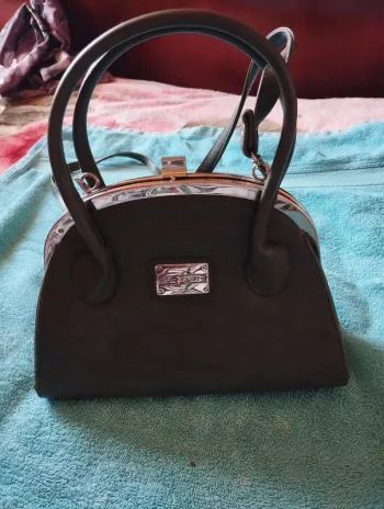 Sac a main vert et argent