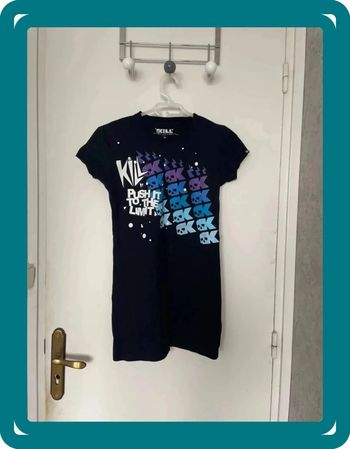 T-shirt noir motif
