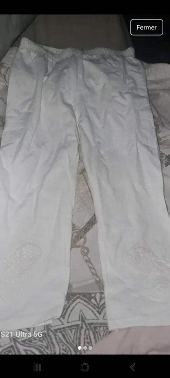 Pantacourt fille motif papillon brodé