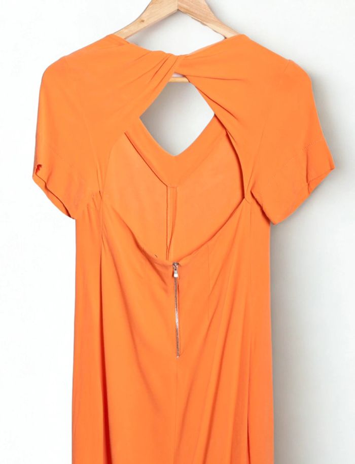 Robe orange Sandro Paris – dos ouvert, taille 36 - photo numéro 7