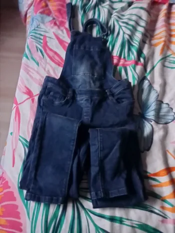 Salopette pantalon bleu en jeans